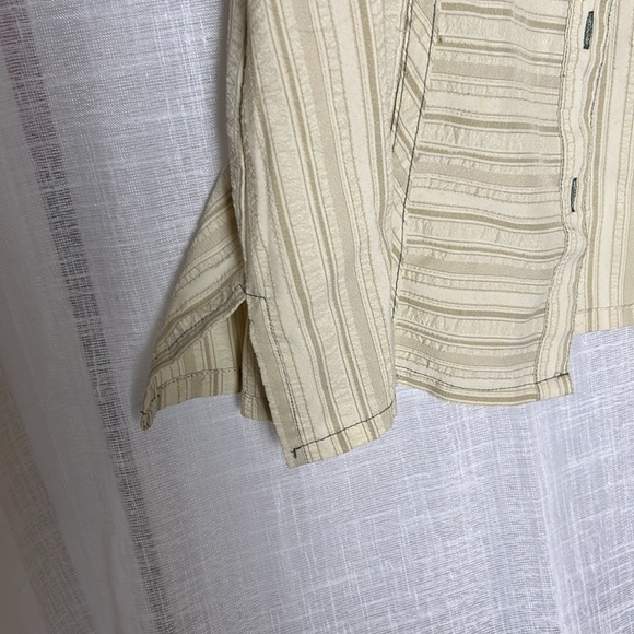 Claire France embroidered boho western shirt ,2X, cuff,multi print,seersucker EC - Picture 10 of 14